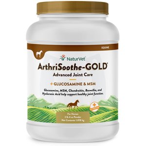 NaturVet ArthriSoothe-GOLD Advanced Joint Formula Powder Horse Supplement, 2-lb, 4-oz tub