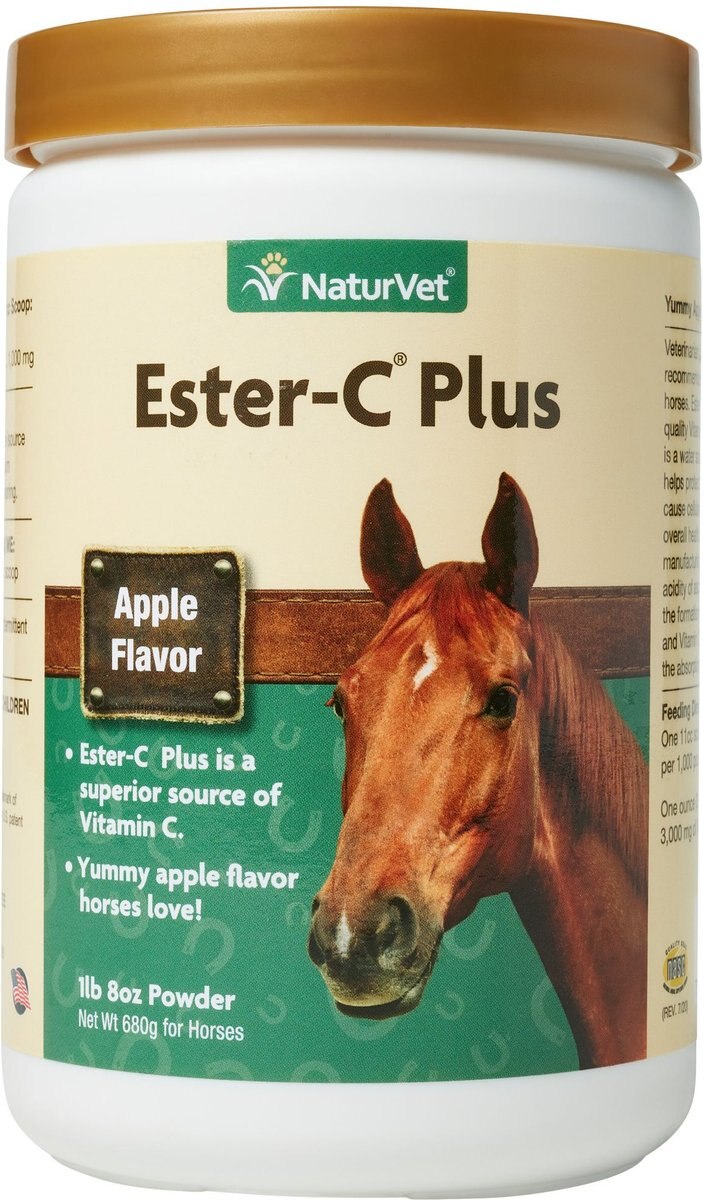 NaturVet Ester-C Plus Apple Flavor Powder Horse Supplement