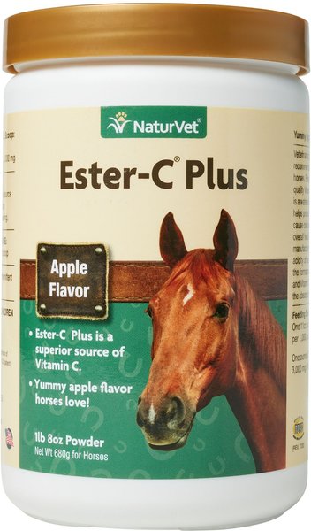 NaturVet Ester-C Plus Apple Flavor Powder Horse Supplement, 1.5-lb slide 1 of 1