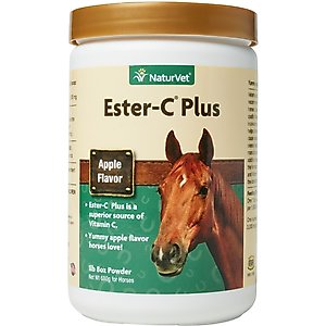 NaturVet Ester-C Plus Apple Flavor Powder Horse Supplement, 1.5-lb