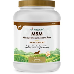 NaturVet MSM Pure Joint Support Powder Horse Supplement, 2-lb tub