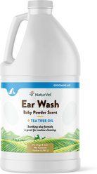 NaturVet Aloe & Baby Powder Scent Dog & Cat Ear Wash, 1-gal bottle