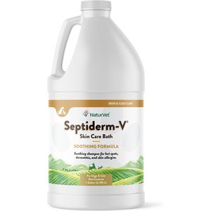 NaturVet Septiderm-V Soothing Formula Dog & Cat Skin Care Shampoo Bath, 1-gal bottle