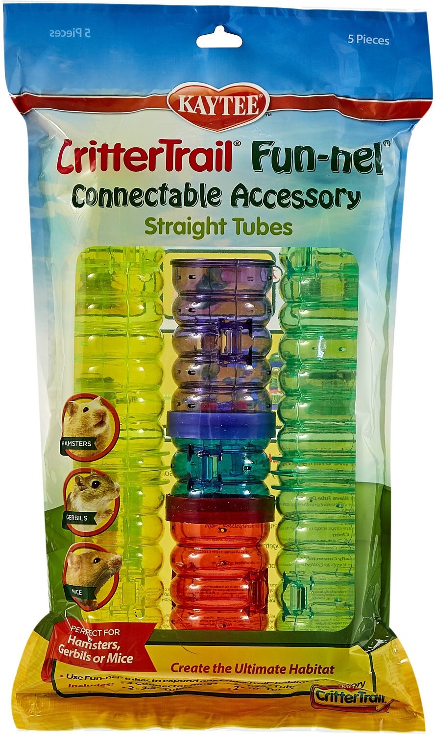 Kaytee Crittertrail Fun-Nels Assorted Tubes 8pk 