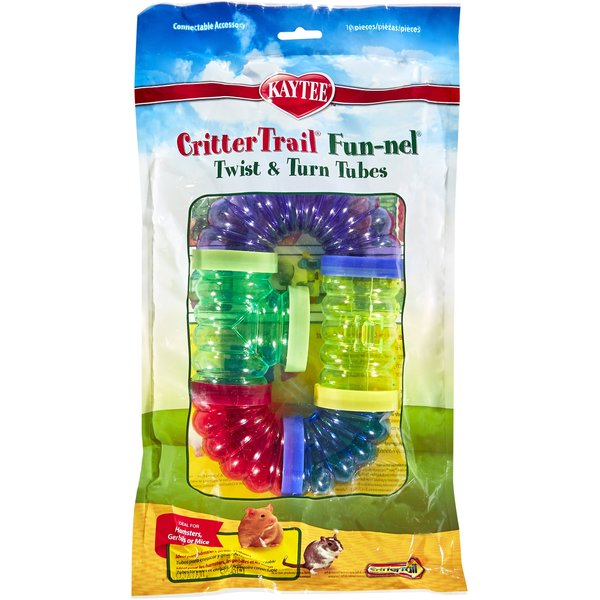 Set Of 2 Assorted Colors Kaytee Crittertrail Fun-Nels Bubble Plugs 