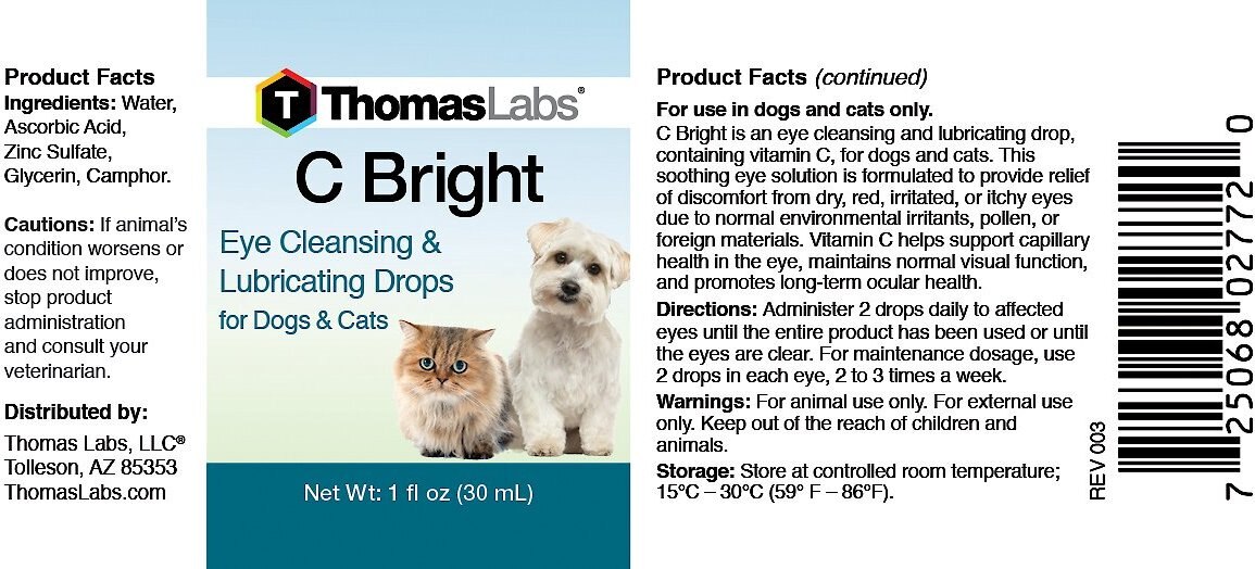 Thomas Labs C Bright Dog Cat Eye Drops