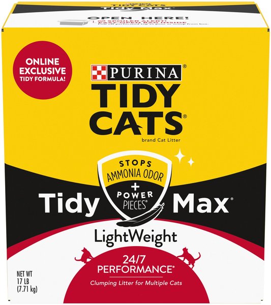 Tidy Max Lightweight 24/7 Performance Clumping Clay Cat Litter, 17-lb box slide 1 of 11