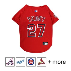 Pets First MLB Players Dog & Cat Jersey, Mike Trout, X-Small