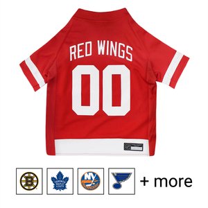 Pets First NHL Hockey Dog & Cat Jersey, Detriot Red Wings, Large