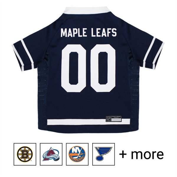 PETS FIRST NHL Hockey Dog & Cat Jersey, Toronto Maple Leafs, X