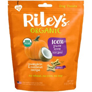 Riley's Pumpkin & Coconut Bone Dog Treats, 5-oz, Small