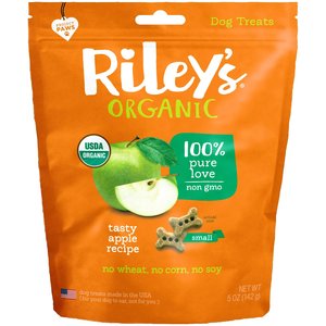 Riley's Tasty Apple Bone Dog Treats, 5-oz bag, Small