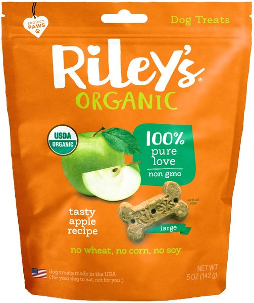 Riley's Organic Tasty Apple Bone Dog Treats, 5-oz, Large slide 1 of 9