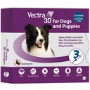 Vectra 3D Flea & Tick Spot Treatment for Dogs, 21-55 lbs, 3 Doses (3-mos. supply)