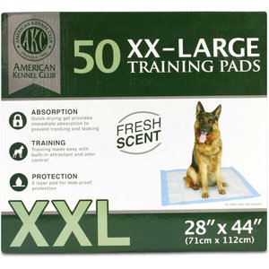 American Kennel Club AKC Dog Training Pads, 28 x 44-in, 50 count, Fresh Scented