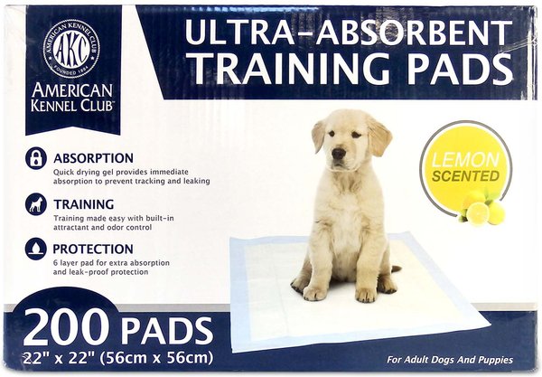 American Kennel Club AKC Dog Training Pads, 22 x 22-in, 200 count, Lemon Scented slide 1 of 10
