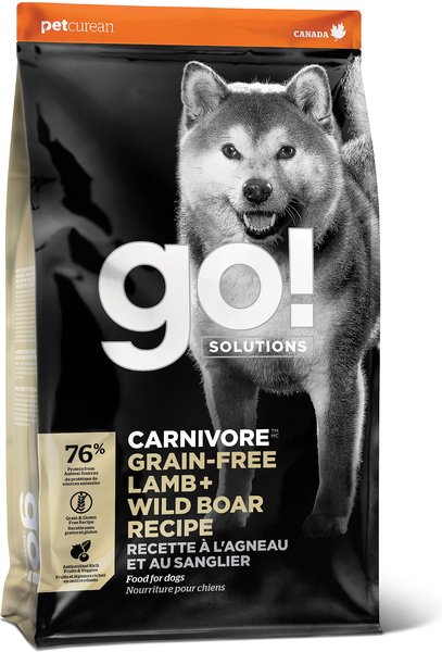 Go! Solutions Carnivore Grain-Free Lamb + Wild Boar Recipe Dry Dog Food, 3.5-lb bag slide 1 of 9