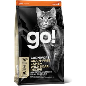 Go! Solutions Carnivore Grain-Free Lamb + Wild Boar Recipe Dry Cat Food, 8-lb bag