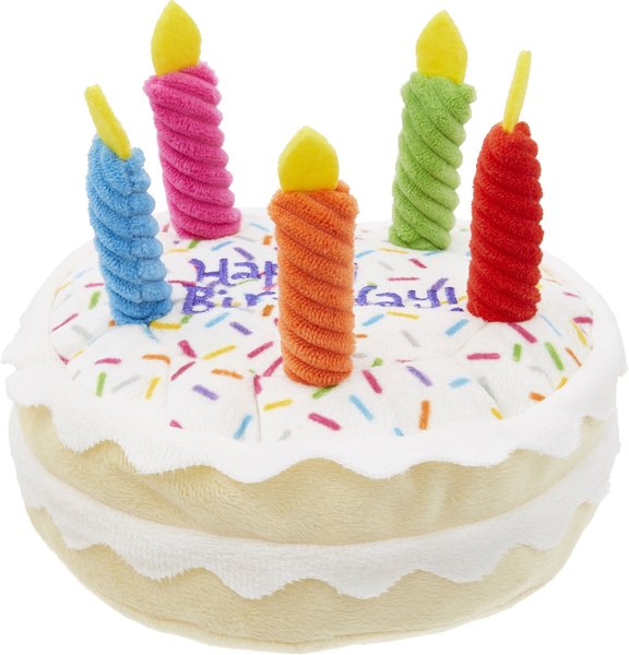 Frisco Birthday Cake Plush Squeaky Dog Toy, Medium slide 1 of 6