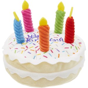Frisco Birthday Cake Plush Squeaky Dog Toy, Medium