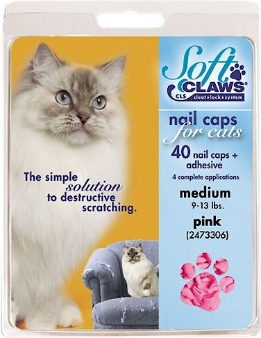 Soft Claws Cat Nail Caps, 40 count, Medium, Pink slide 1 of 6