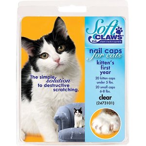 Soft Claws Cat Nail Caps, 40 count, Small, Black