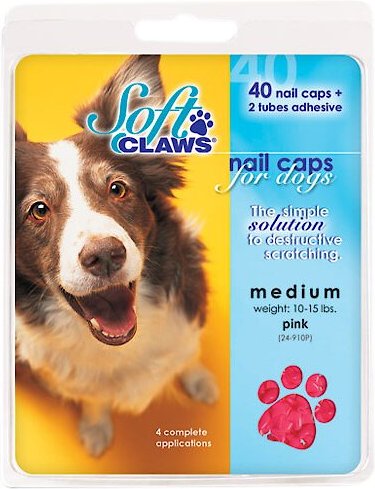 Soft Claws Nail Caps for Dogs, 40 count, XX-Large, Pink slide 1 of 4