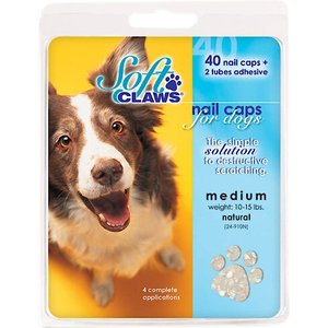 Soft Claws Nail Caps for Dogs, 40 count, Small, Clear