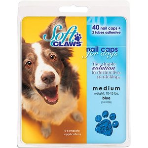 Soft Claws Nail Caps for Dogs, 40 count, XX-Large, Blue