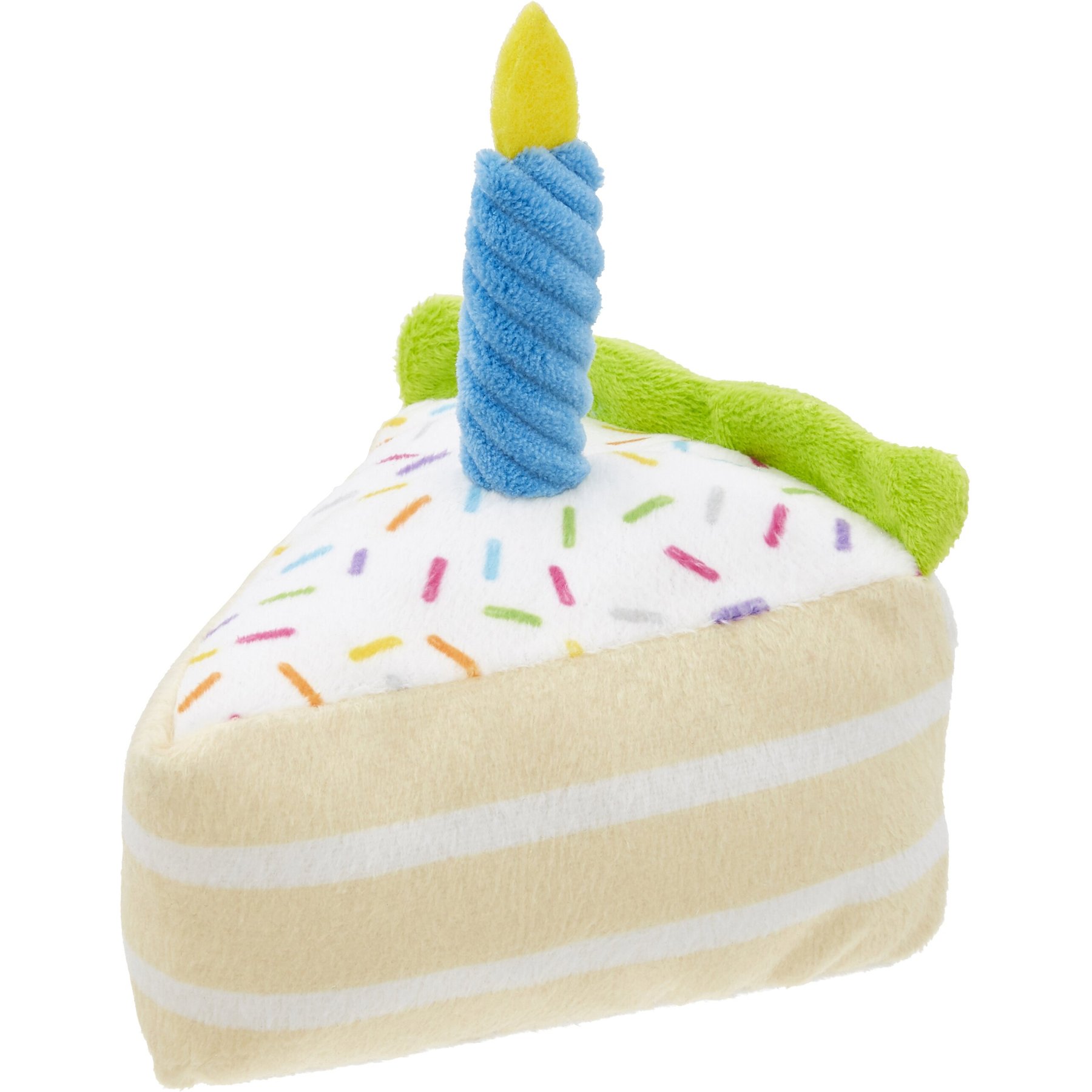 Birthday cake plush store dog toy