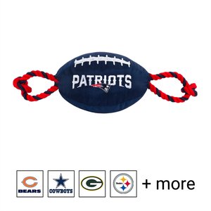Pets First NFL Football Rope Dog Toy, New England Patriots