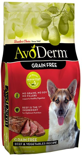 AvoDerm Beef & Vegetables Recipe Grain-Free Dry Dog Food, 4-lb bag slide 1 of 7