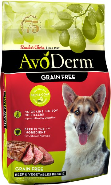AvoDerm Beef & Vegetables Recipe Grain-Free Dry Dog Food, 24-lb bag slide 1 of 7
