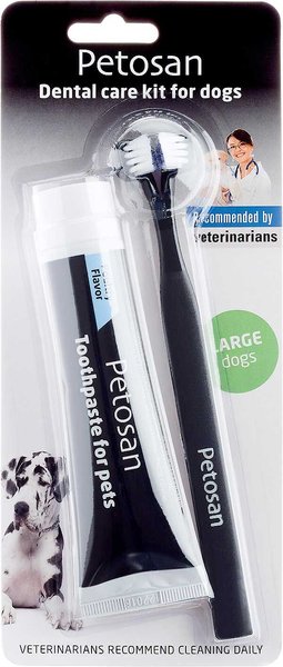 Petosan Double Headed Toothbrush & Toothpaste Large Dog Dental Kit slide 1 of 2