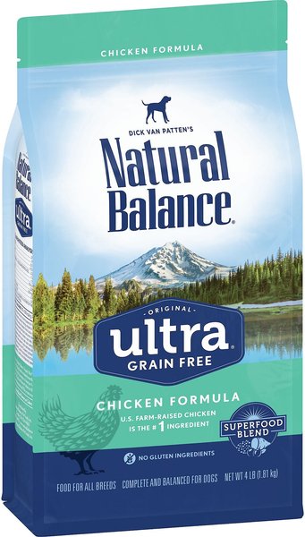 Natural Balance Original Ultra Grain-Free Chicken Formula Dry Dog Food, 4-lb bag slide 1 of 9