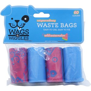 Wags & Wiggles Scented Wastebags Refill Pack, Wild Watermelon, 60 count