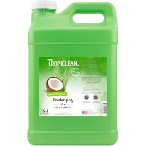 TropiClean Deodorizing Aloe & Coconut Dog & Cat Shampoo, 2.5-gal bottle