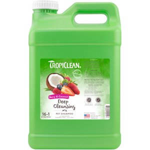 TropiClean Deep Cleaning Berry & Coconut Dog & Cat Shampoo, 2.5-gal bottle