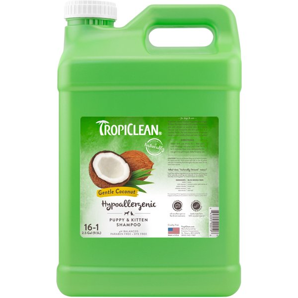 TROPICLEAN Lime & Coconut Deshedding Dog Shampoo, 2.5gal bottle
