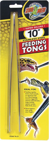 Zoomed Stainless Steel Feeding Tongs