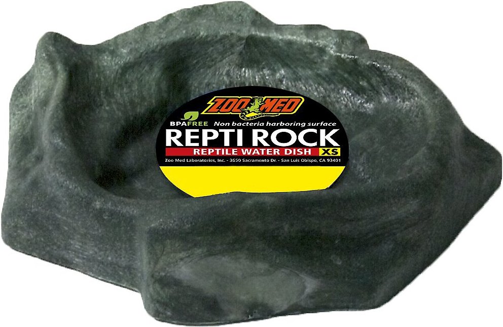 Lizards Zoo Med Repti Rock Water Dish Small for Reptiles Tortoises & More 