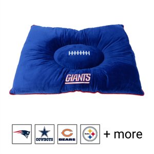 Pets First NFL Football Pillow Dog Bed, New York Giants