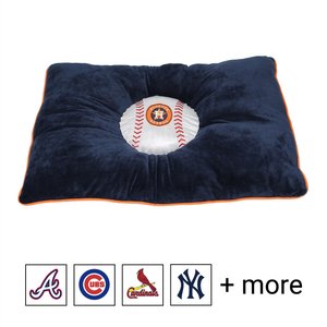 Pets First MLB Baseball Pillow Dog Bed, Houston Astros