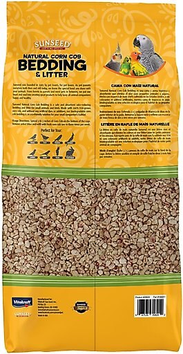 Sunseed Natural Corn Cob Bird & Small Pet Bedding & Litter, 5.7-lit