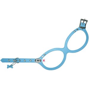 Buddy Belts Classic Leather Back Clip Dog Harness, Premium Blue, Size 2: 10 to 12-in chest