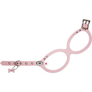 Buddy Belts Classic Leather Back Clip Dog Harness, Premium Pink, Size 2: 10 to 12-in chest
