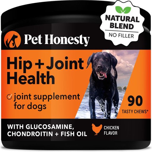 PetHonesty Advanced Hip + Joint Chicken Flavored Soft Chews Joint Supplement for Dogs, 90 count