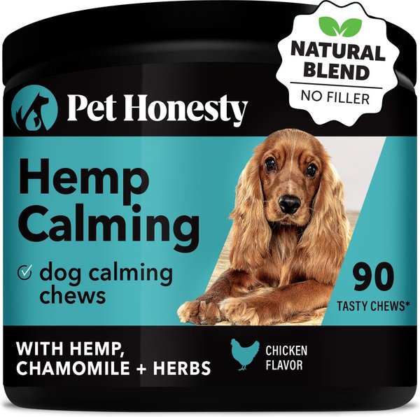 PetHonesty Calming Hemp Chicken Flavored Soft Chews Supplement for Dogs, 90 count slide 1 of 11