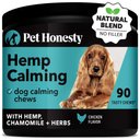 PetHonesty Calming Hemp Chicken Flavored Soft Chews Supplement for Dogs, 90 count
