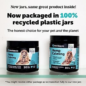 PetHonesty Calming Hemp Chicken Flavored Soft Chews Supplement for Dogs, 90 count